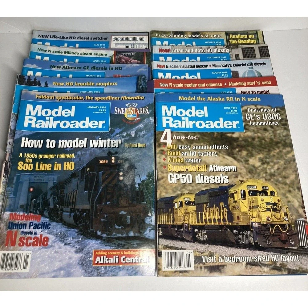 VTG  Model Railroader Magazine 1996 10 Issues‎ Building/Maintaining Model Trains